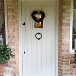 Engineered softwood double boarded front door with view panel Lichfield Staffordshire