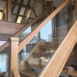 Stair and landing glass balustrading